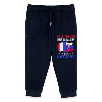 Moitié Français moitié slovaque - Pantalon de jogging enfant bio Stanley/Stella - marine - Devant