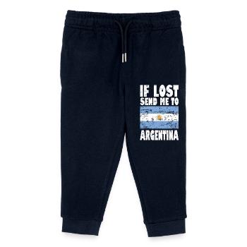 Argentinien Flagge Spruch - Kinder Organic Jogginghose Mini Mover von Stanley/Stella - Navy - Vorne