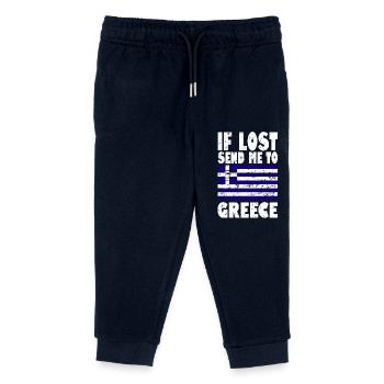 Drapeau de la Grèce - Pantalon de jogging enfant bio Stanley/Stella - marine - Devant