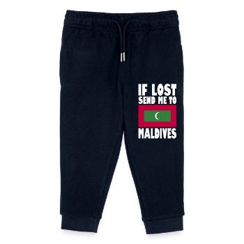Drapeau des Maldives - Pantalon de jogging enfant bio Stanley/Stella - marine - Devant