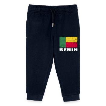 Drapeau du Bénin Grunge Drapeau du Bénin - Pantalon de jogging enfant bio Stanley/Stella - marine - Devant