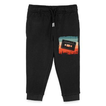 Audio Cassette Retro Tape - Pantalon de jogging enfant bio Stanley/Stella - noir - Devant