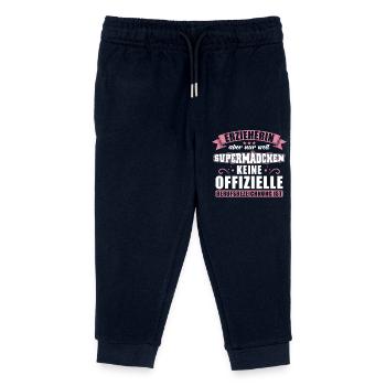 Erzieherin Geschenk Supermädchen - Kinder Organic Jogginghose Mini Mover von Stanley/Stella - Navy - Vorne