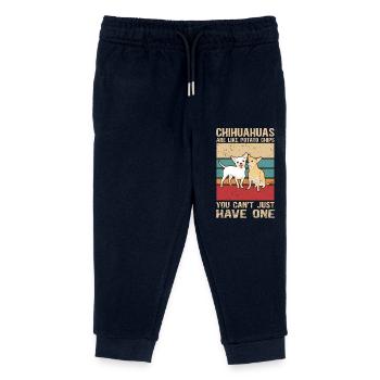 Chihuahua Dog Dog Owner Gift - Kids Organic Sweatpants by Stanley/Stella - navy - Front