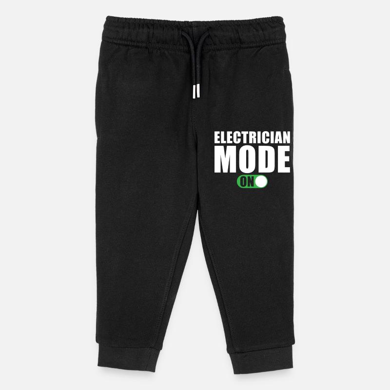 Elektriker Modus Ein - Kinder Organic Jogginghose Mini Mover von Stanley/Stella - Schwarz