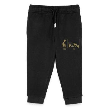 Toilettes Toilettes Instructions pour le caca - Pantalon de jogging enfant bio Stanley/Stella - noir - Devant