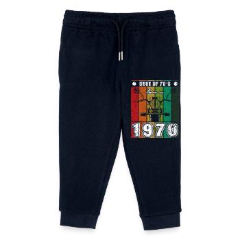 Best Of 70's Geboren 1970 Klassisches Motorrad - Kinder Organic Jogginghose Mini Mover von Stanley/Stella - Navy - Vorne