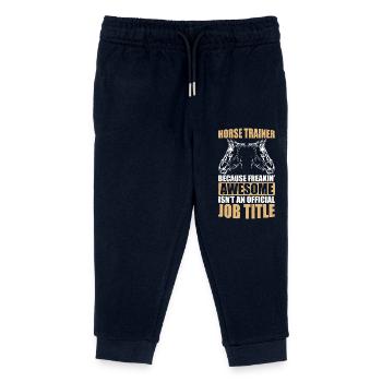Pferdetrainer Offizielle Berufsbezeichnung - Kinder Organic Jogginghose Mini Mover von Stanley/Stella - Navy - Vorne