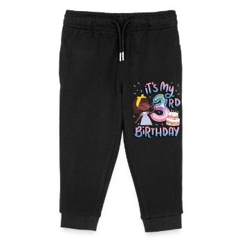It's My 3rd Birthday Melanin Kid Juneteenth - Kids Organic Sweatpants by Stanley/Stella - black - Front