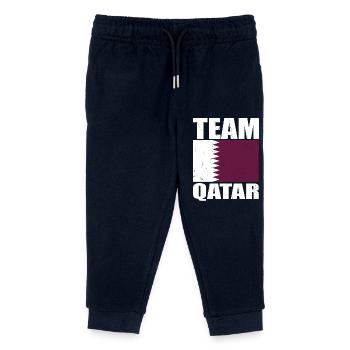 Team Qatar Football - Kids Organic Sweatpants by Stanley/Stella - navy - Front