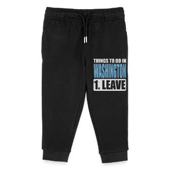 Washington Meme - Kids Organic Sweatpants by Stanley/Stella - black - Front