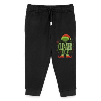 Cleaner Christmas Elf - Kids Organic Sweatpants by Stanley/Stella - black - Front