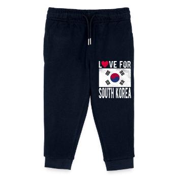 South Korea Flag - Kids Organic Sweatpants by Stanley/Stella - navy - Front