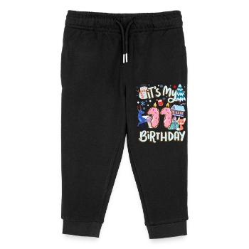 C’est mon beignet de vacances de bonhomme de neige de 11 ans - Pantalon de jogging enfant bio Stanley/Stella - noir - Devant