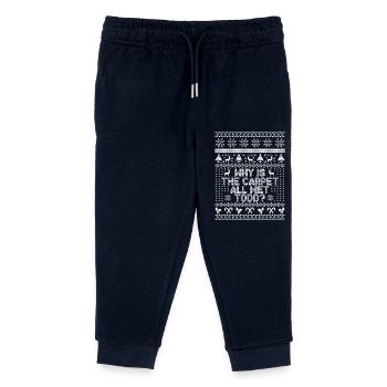 Warum ist der Teppich ganz nass Todd? - Kinder Organic Jogginghose Mini Mover von Stanley/Stella - Navy - Vorne
