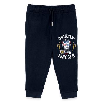 Drinkin' Like Lincoln July 4 Drink Independence - Kids Organic Sweatpants by Stanley/Stella - navy - Front