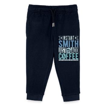 Blacksmith coffee saying - Kids Organic Sweatpants by Stanley/Stella - navy - Front
