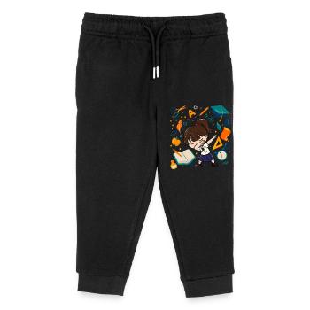 Dabbing Girl First Day of School Student Kid - Kids Organic Sweatpants by Stanley/Stella - black - Front