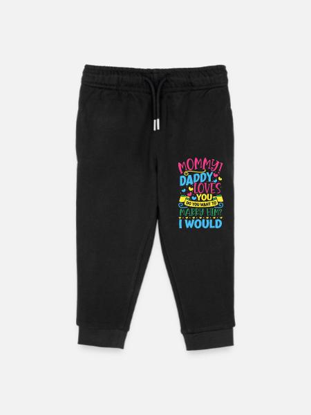 Mama willst du Papa heiraten - Kinder Organic Jogginghose Mini Mover von Stanley/Stella - Schwarz