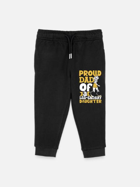 Stolzer Vater - Beinprothese - Kinder Organic Jogginghose Mini Mover von Stanley/Stella - Schwarz