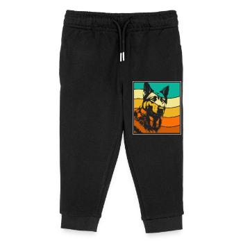 German Shepherd - Kids Organic Sweatpants by Stanley/Stella - black - Front
