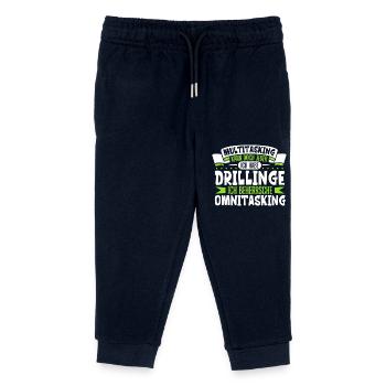 Multitasking kann jeder - Vater von Drillingen - Kinder Organic Jogginghose Mini Mover von Stanley/Stella - Navy - Vorne