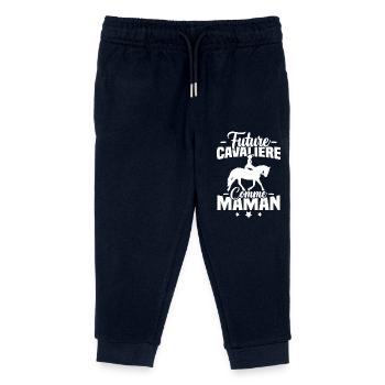 Future cavalière comme maman - Pantalon de jogging enfant bio Stanley/Stella - marine - Devant