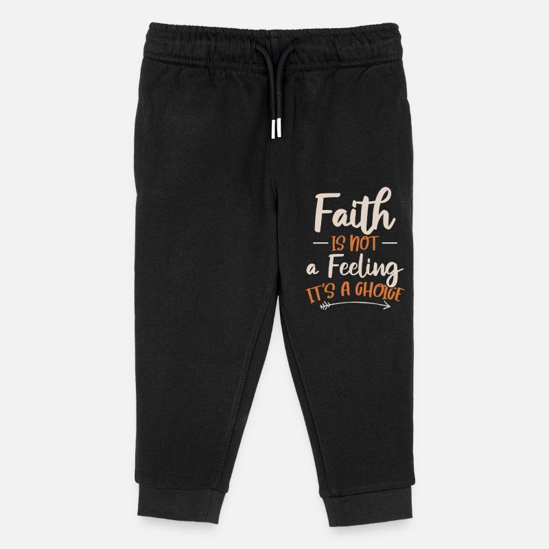 La croyance n’est pas un sentiment, mais une croyance en - Pantalon de jogging enfant bio Stanley/Stella - noir