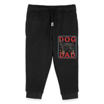 Dobermann Dad Hundebesitzer Hundepapa Geschenk - Kinder Organic Jogginghose Mini Mover von Stanley/Stella - Schwarz - Vorne