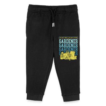 Jardin, jardinier amateur, jardinage, jardinier, cadeau - Pantalon de jogging enfant bio Stanley/Stella - noir - Devant