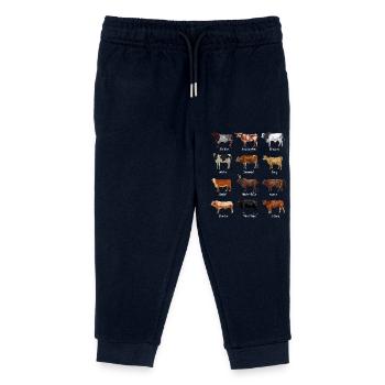 Cattle drawings - cow motif - Kids Organic Sweatpants by Stanley/Stella - navy - Front