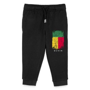 Souvenir avec le drapeau du pays du Bénin - Pantalon de jogging enfant bio Stanley/Stella - noir - Devant