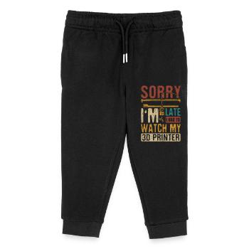 Impression 3D Imprimante 3D Retro Design Slice Print - Pantalon de jogging enfant bio Stanley/Stella - noir - Devant