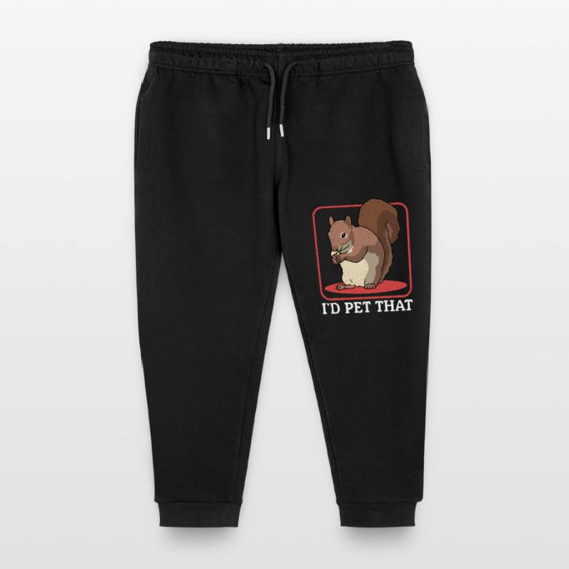 Cute Squirrel Grey Squirrel Squirrel Gift Kids Organic Sweatpants by Stanley/Stella