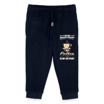 Receptionist Gift Receptionist Coffee - Kids Organic Sweatpants by Stanley/Stella - navy - Front