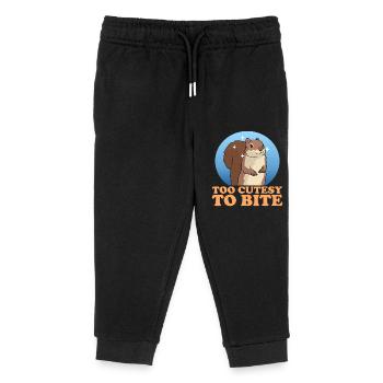 Süßes Eichhörnchen Hörnchen Geschenk - Kinder Organic Jogginghose Mini Mover von Stanley/Stella - Schwarz - Vorne