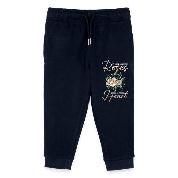 Rosenblüten Rosen Rosengarten Aroma Rosenduft - Kinder Organic Jogginghose Mini Mover von Stanley/Stella - Navy - Vorne