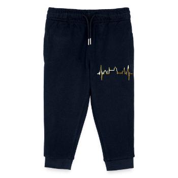 Florenz Skyline Italien Herzschlag I Love Firenze - Kinder Organic Jogginghose Mini Mover von Stanley/Stella - Navy - Vorne