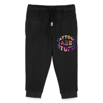 Tattoos sind dumm - Kinder Organic Jogginghose Mini Mover von Stanley/Stella - Schwarz - Vorne