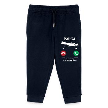 Griechenland Kreta ruft an lustiges Geschenk - Kinder Organic Jogginghose Mini Mover von Stanley/Stella - Navy - Vorne