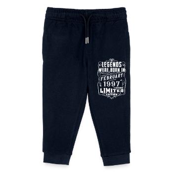 Geburtstag Februar 1997 Jahr Limited Edition - Kinder Organic Jogginghose Mini Mover von Stanley/Stella - Navy - Vorne