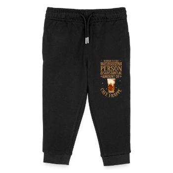Succès uniquement avec Café Frappé - Pantalon de jogging enfant bio Stanley/Stella - noir - Devant