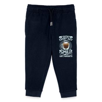 Lächeln mit Caffè macchiato - Kinder Organic Jogginghose Mini Mover von Stanley/Stella - Navy - Vorne