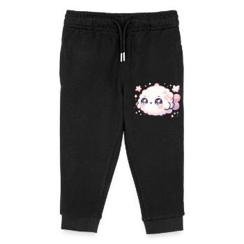 Pisces Kawaii Zodiac Sign Birthday - Kids Organic Sweatpants by Stanley/Stella - black - Front