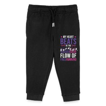 Freerunning Parkour Athlete - Kids Organic Sweatpants by Stanley/Stella - black - Front