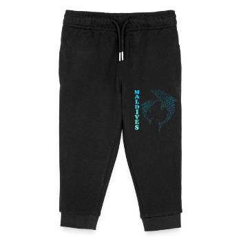 Malediven Delfine Maldives Dauphins - Pantalon de jogging enfant bio Stanley/Stella - noir - Devant