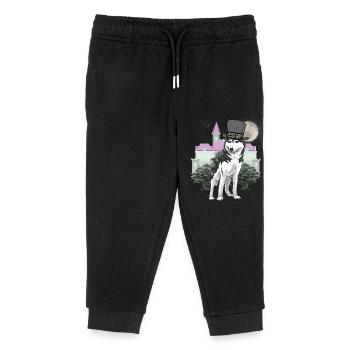 Wolf Fantasy Wolves Fairy Tale Character Fairy Tale Castle - Kids Organic Sweatpants by Stanley/Stella - black - Front