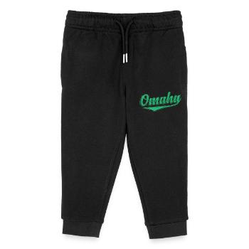 Omaha Nebraska Stadt in den Vereinigten Staaten - Kinder Organic Jogginghose Mini Mover von Stanley/Stella - Schwarz - Vorne