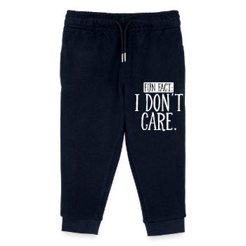 Fun Fact Ich Kümmere Mich Nicht - Kinder Organic Jogginghose Mini Mover von Stanley/Stella - Navy - Vorne