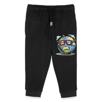 Réchauffez-vous, sauvez notre climat maintenant - Pantalon de jogging enfant bio Stanley/Stella - noir - Devant